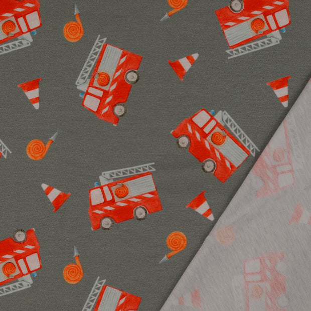 Jersey fabric Grey digital printed 
