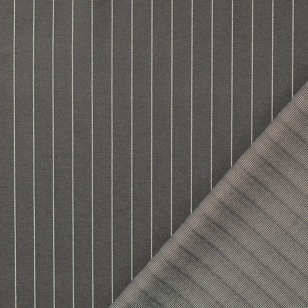 Punta di Roma fabric Black yarn dyed 