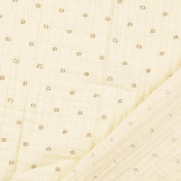Muslin fabric Dots dobby 