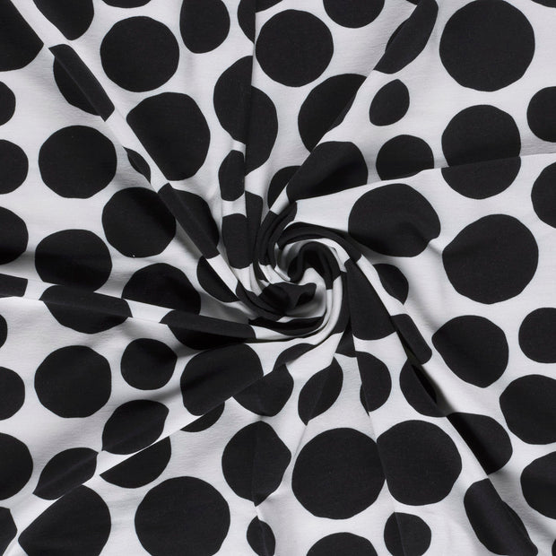 French Terry fabric Black digital printed 