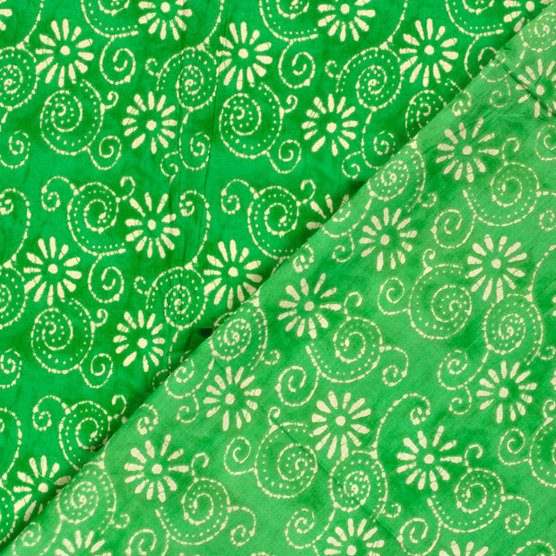 Voile fabric Flowers printed 