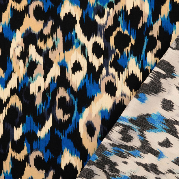 Viscose Poplin stof Babyblauw digitaal bedrukt 