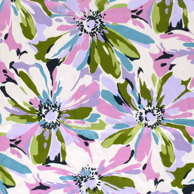 Viscose Satin fabrik Helllila 