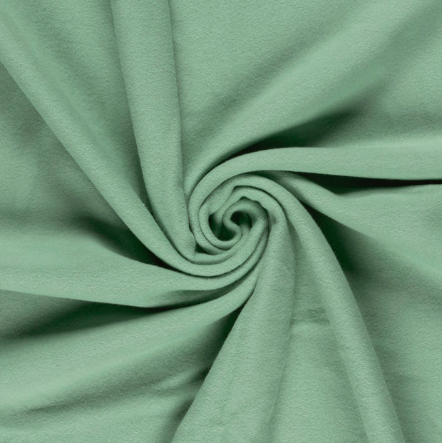 Cotton Fleece fabric Dark Mint brushed 