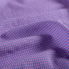 Cotton Poplin Seersucker Unicolour Cobalt