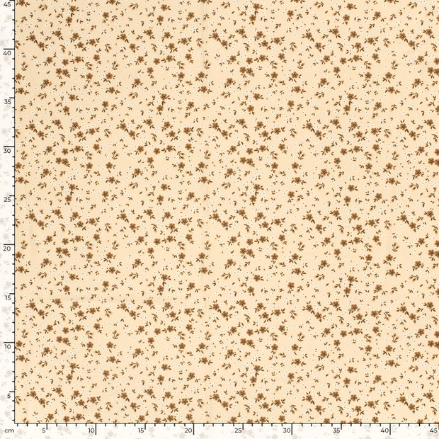 Swimwear Jersey UPF50 Recycled fabric Flowers Beige