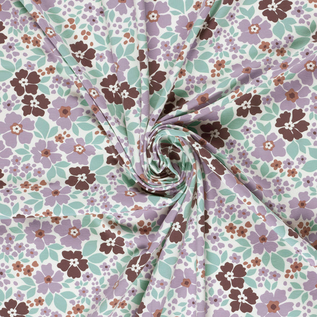 Jersey fabric Off White printed 