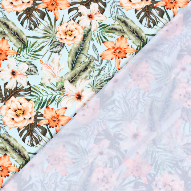 Swimwear Jersey UPF50 Recycled fabric Flowers digital printed 