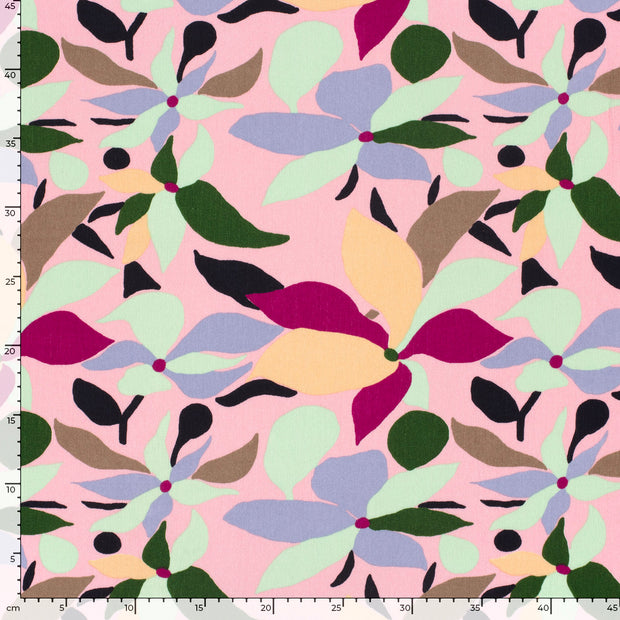 Borken Crepe fabric Abstract Mint