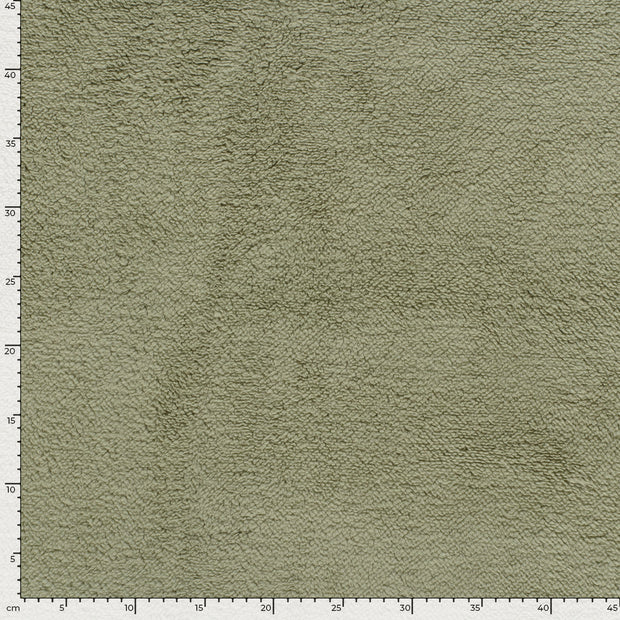 Sherpa Fleece fabric Unicolour Olive Green