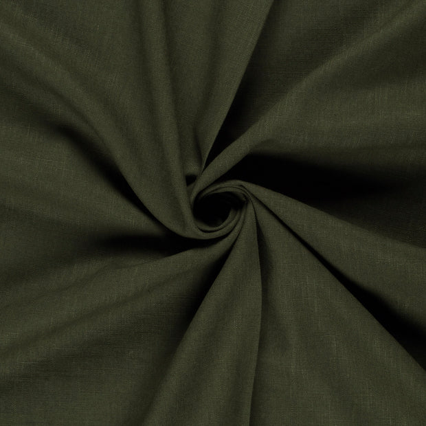 Linen fabric Dark Green 