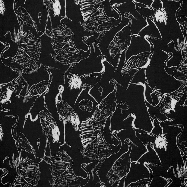 Woven Viscose Linen fabric Black matte 