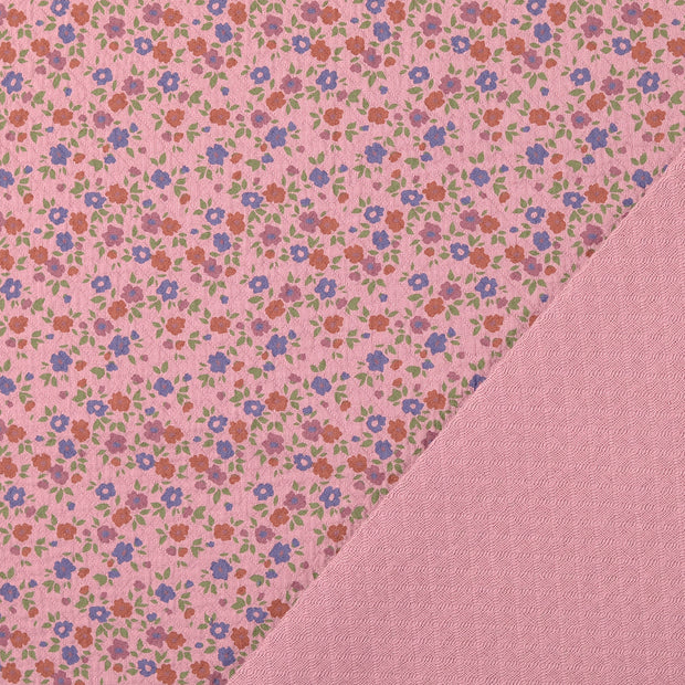 Cotton Poplin fabric Old Pink printed 