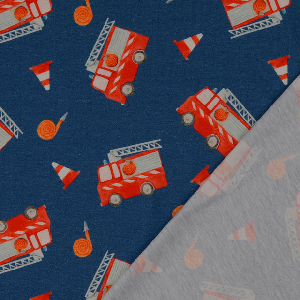 Jersey fabrik Blau digital bedruckt 