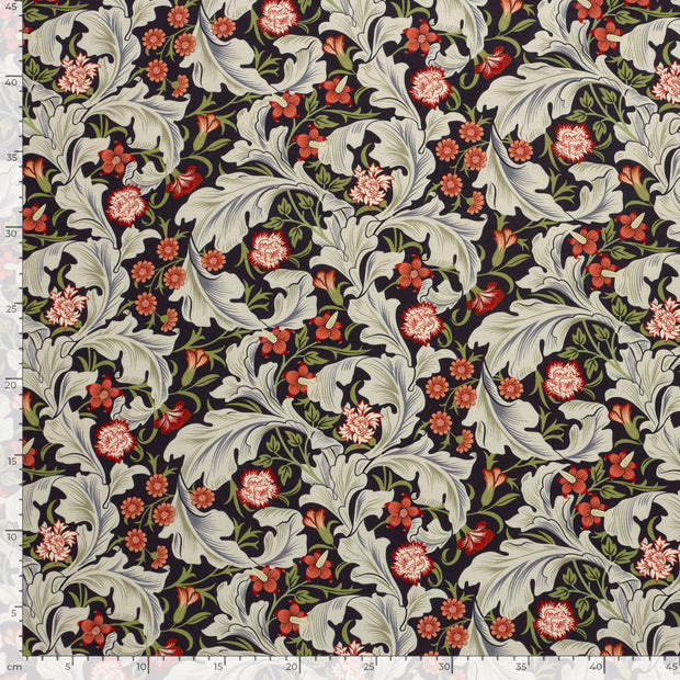 Panama fabric Flowers Navy
