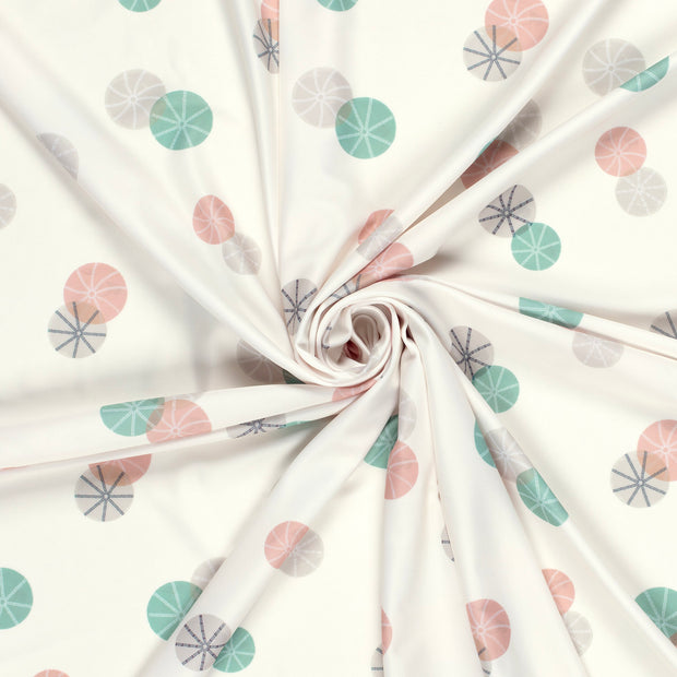 Swimwear Jersey UPF50 Recycled fabric Off White digital printed 