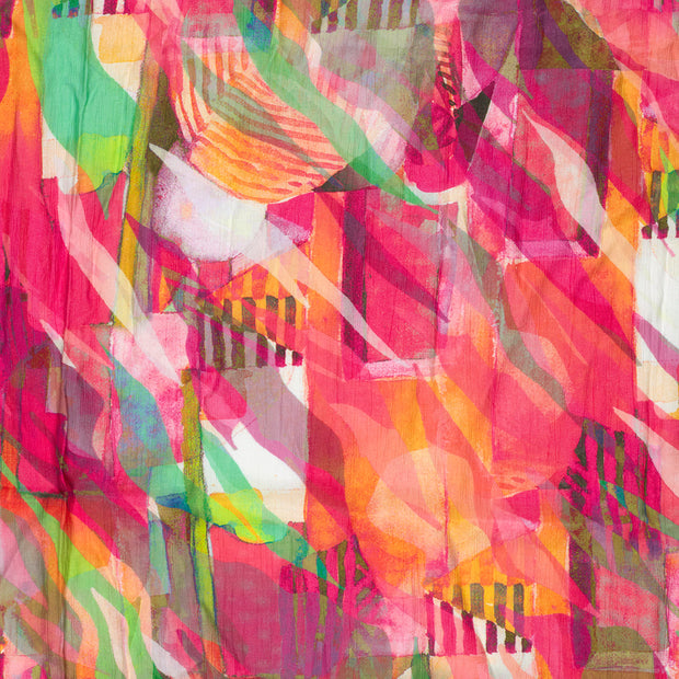 Viskose fabrik Neon Fuchsia gecrasht 