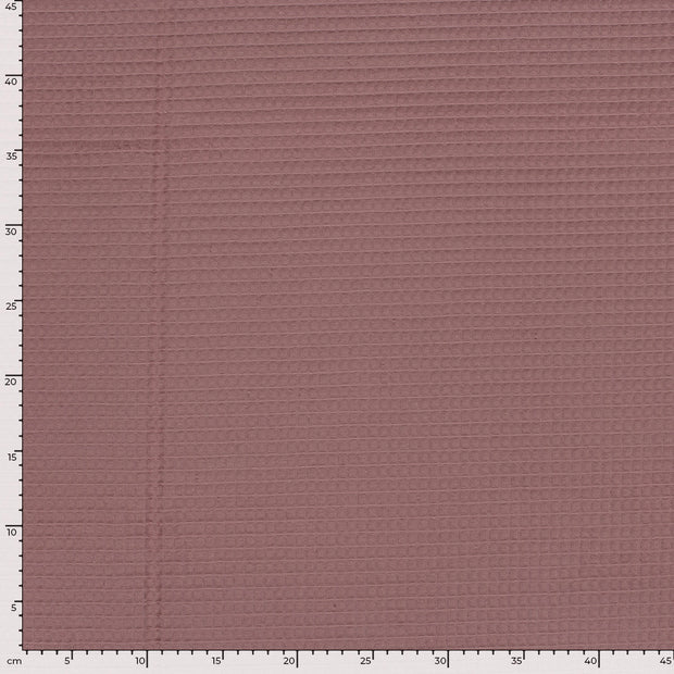 Waffle piqué fabric Unicolour Old Pink