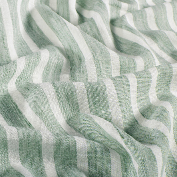 Woven Polyester fabric Stripes Olive Green