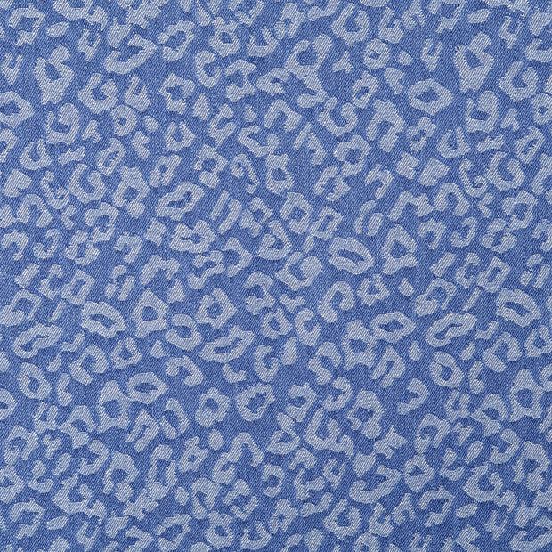 Denim fabric Animals Indigo