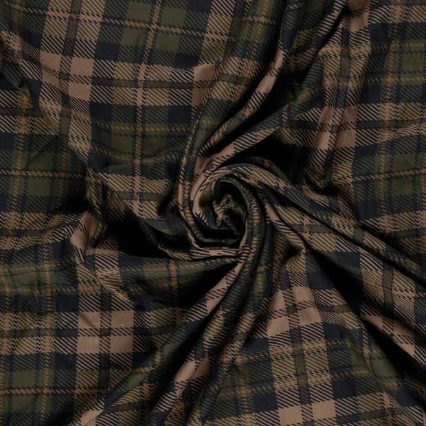  fabric Brown brushed and digital printed 