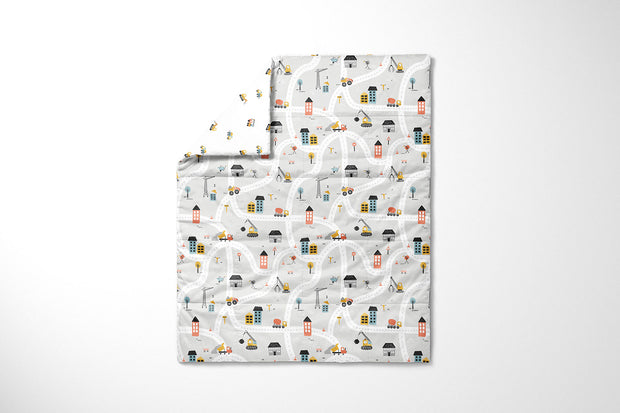Cotton Poplin fabric Construction Light Grey
