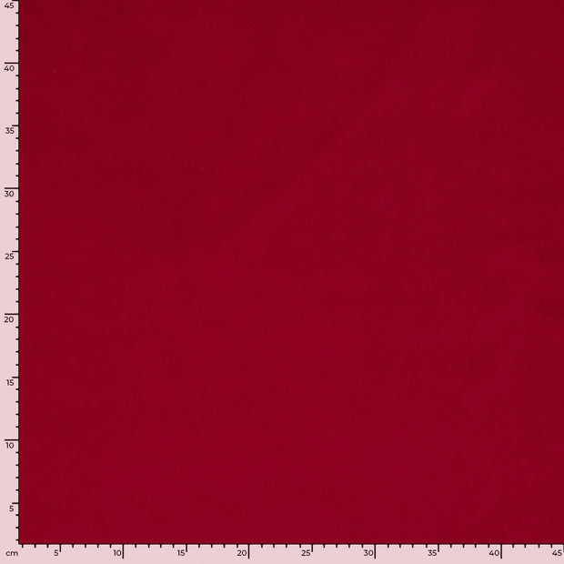 Velours tissu Unicolore Rouge