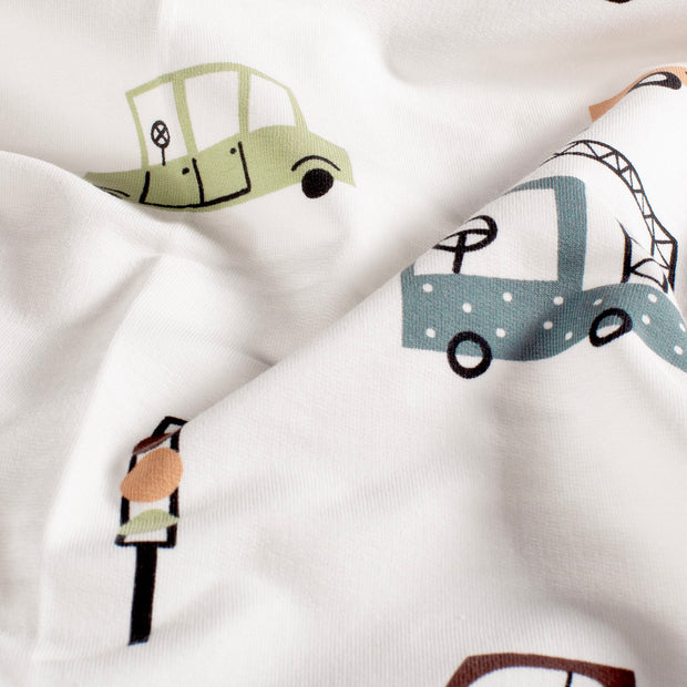 French Terry fabric Cars Off White