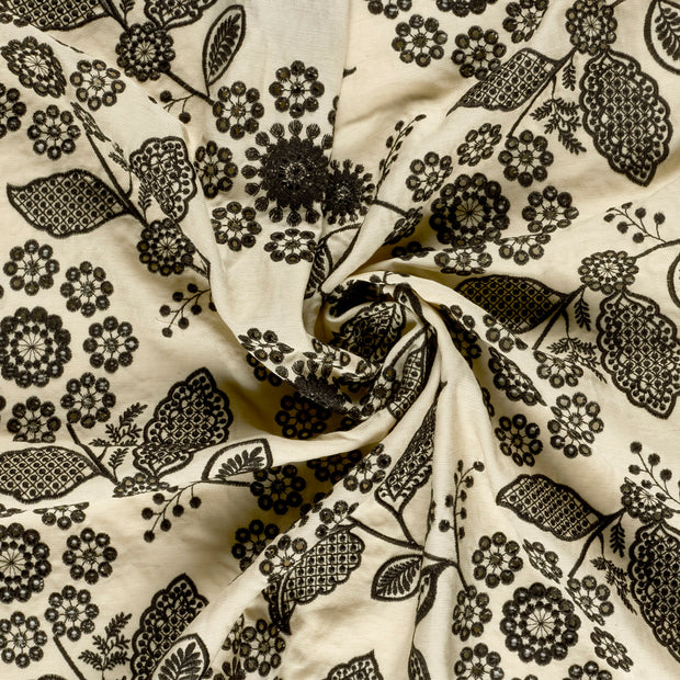  fabric Beige embroidered 