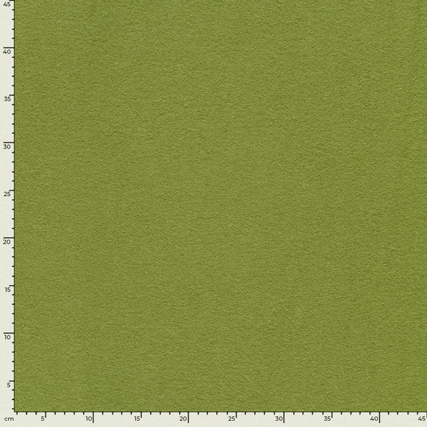 Wool Boucle fabric Unicolour Olive Green