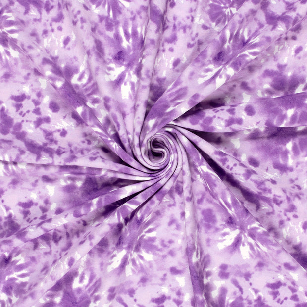 French Terry fabric Lila brushed and digital printed 