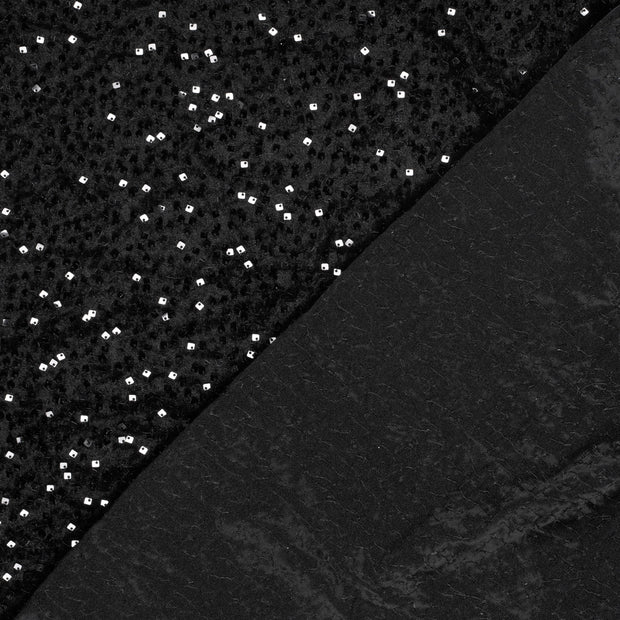 Terciopelo tela Unicolor Sequins 