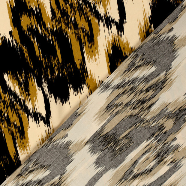 Viscose Poplin fabric Leaves printed 