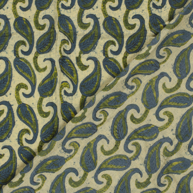 Voile fabric Paisley printed 