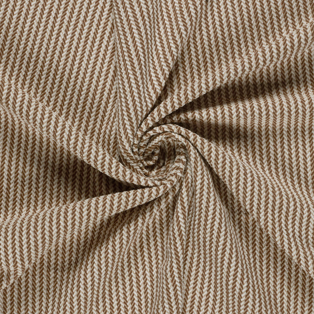 Jacquard fabric Brown brushed 