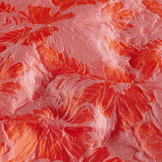 Jacquard fabrik Blumen Coral