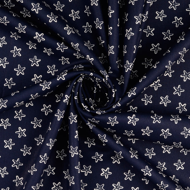  fabric Navy printed 