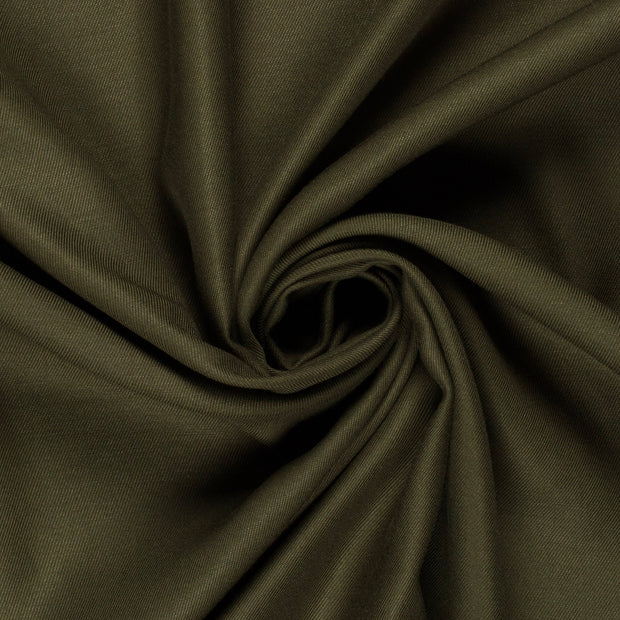 TENCEL™ Lyocell Twill fabric Unicolour Khaki Green