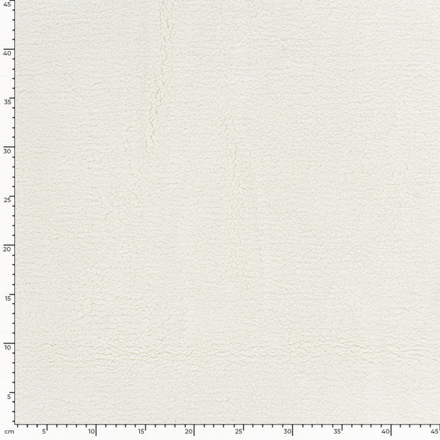 Fleece fabric Unicolour Off White