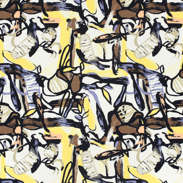 Viscose Poplin fabric Light Yellow matte 