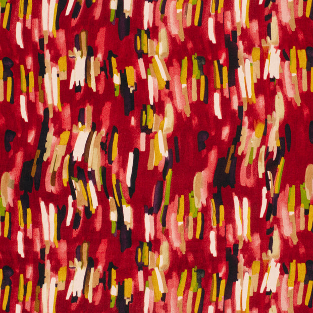 Satin Velvet fabric Dark Red 