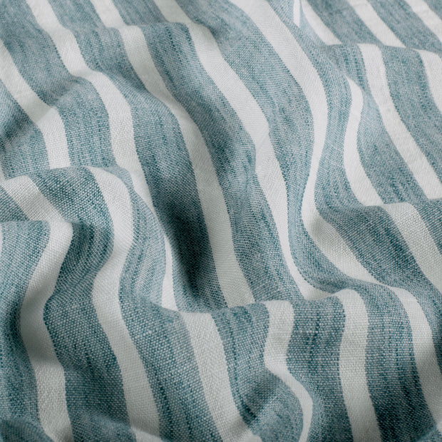 Woven Polyester fabric Stripes Petrol