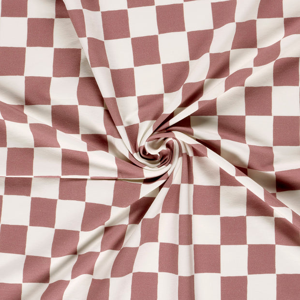 French Terry GOTS organic fabric Lila digital printed 