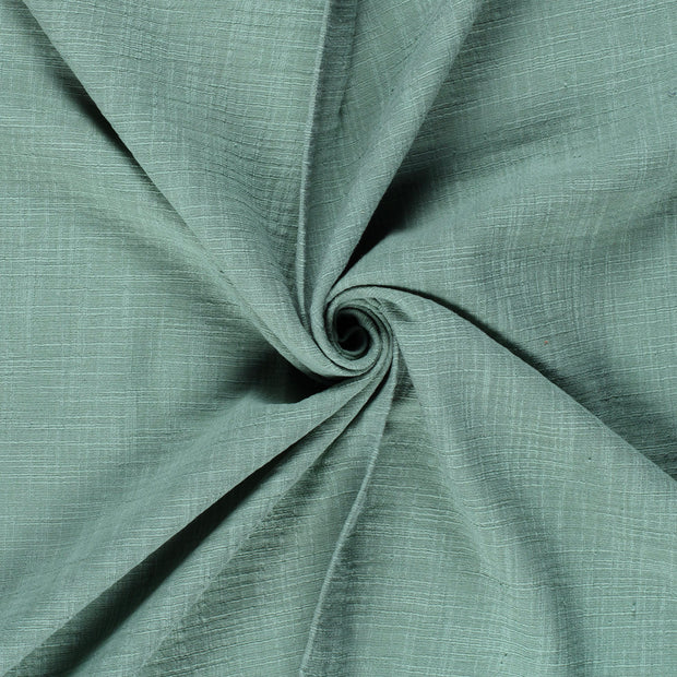 Muslin fabric Dark Mint slub 