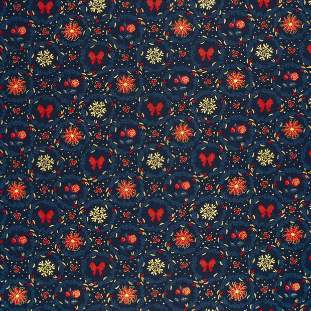 Cotton Poplin fabric Navy 