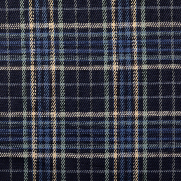 Viscose Poplin fabric Checks Baby Blue