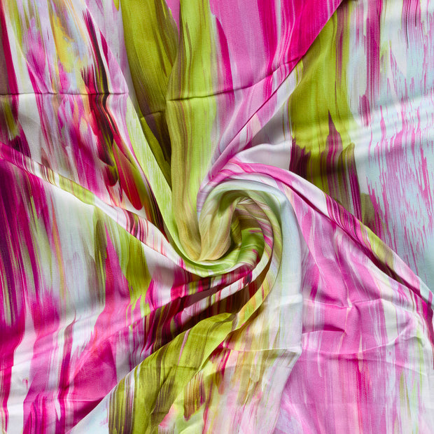 Viscose Satin fabrik Fuchsia digital bedruckt 