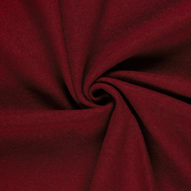 Wool Boucle fabric Red 