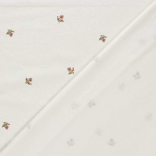 Flannel fabric Flowers printed 