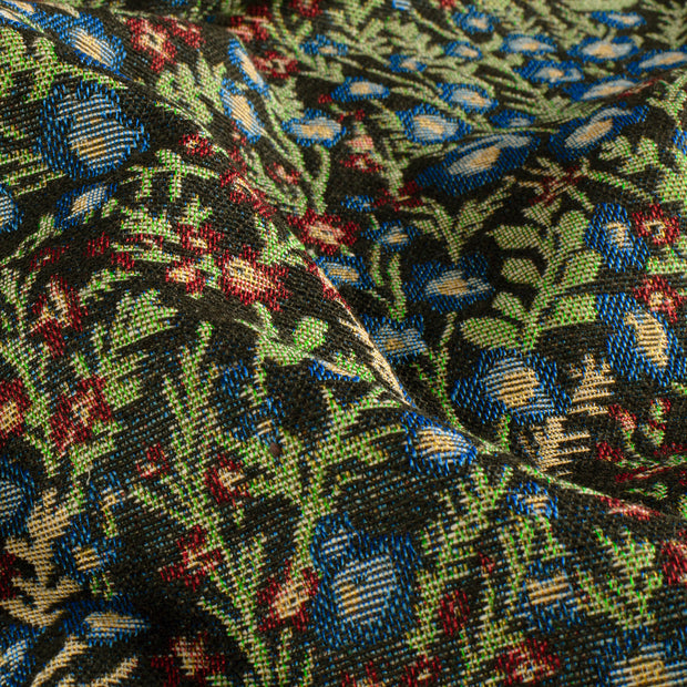 Jacquard fabric Flowers Black